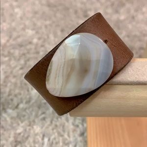 Handmade leather cuff bracelet